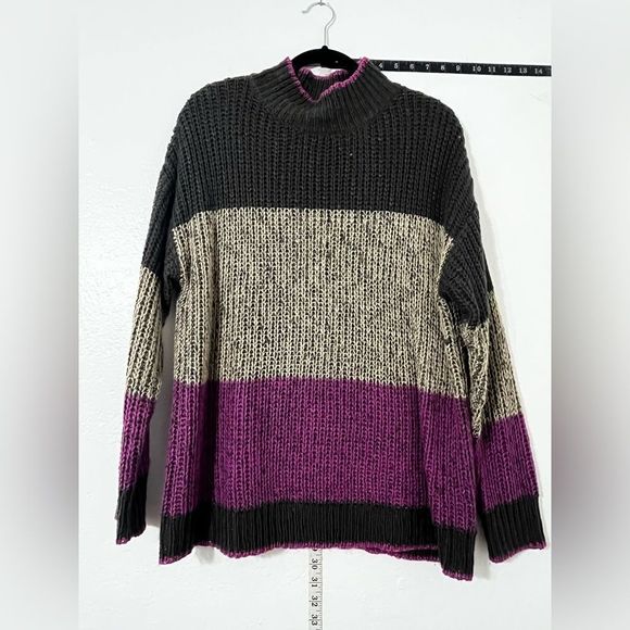 Multi-colored Chunky Oversized Sweater S/M - Picture 2 of 10
